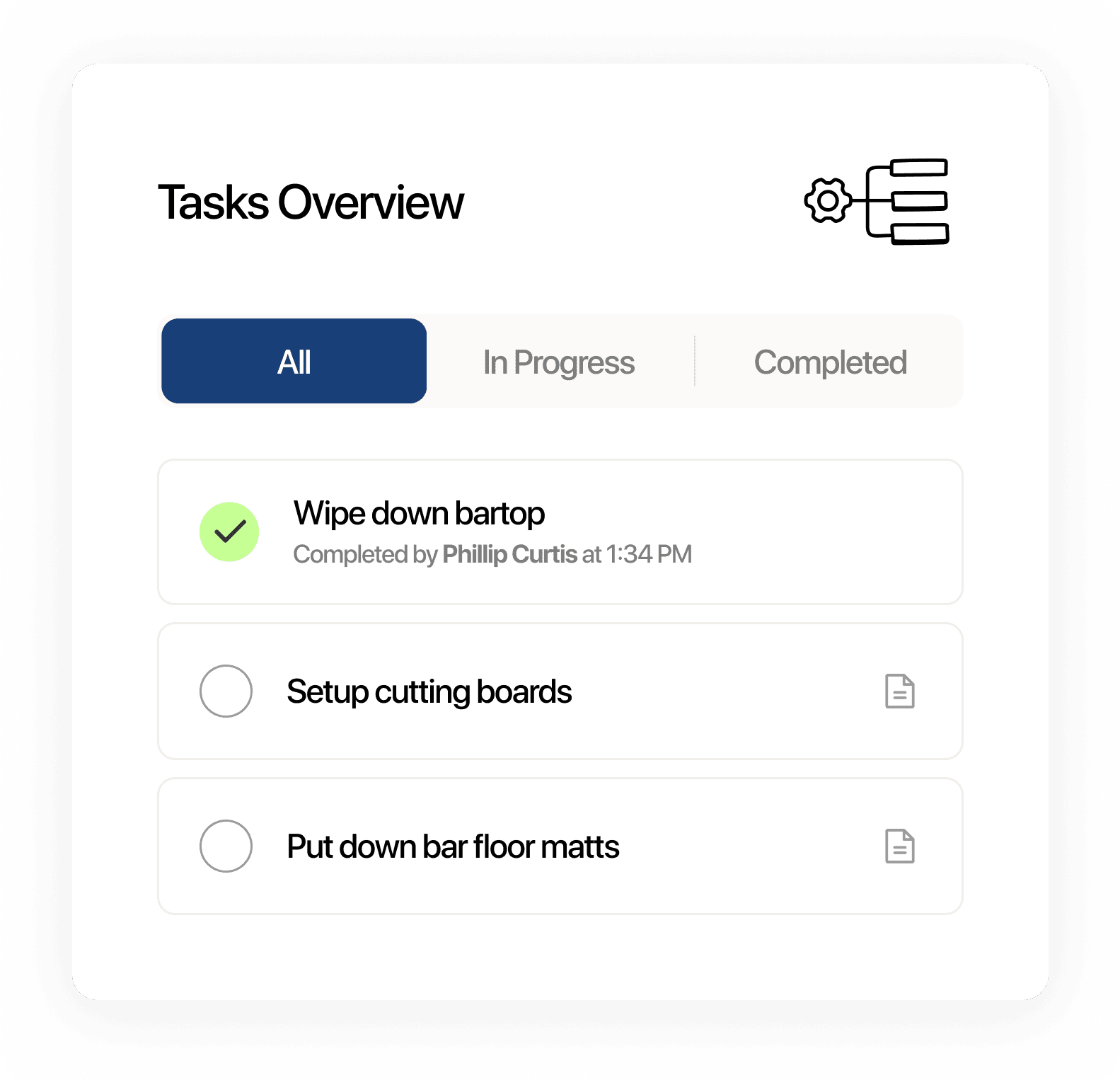The complete task management app for FOH, BOH, and everything in-between